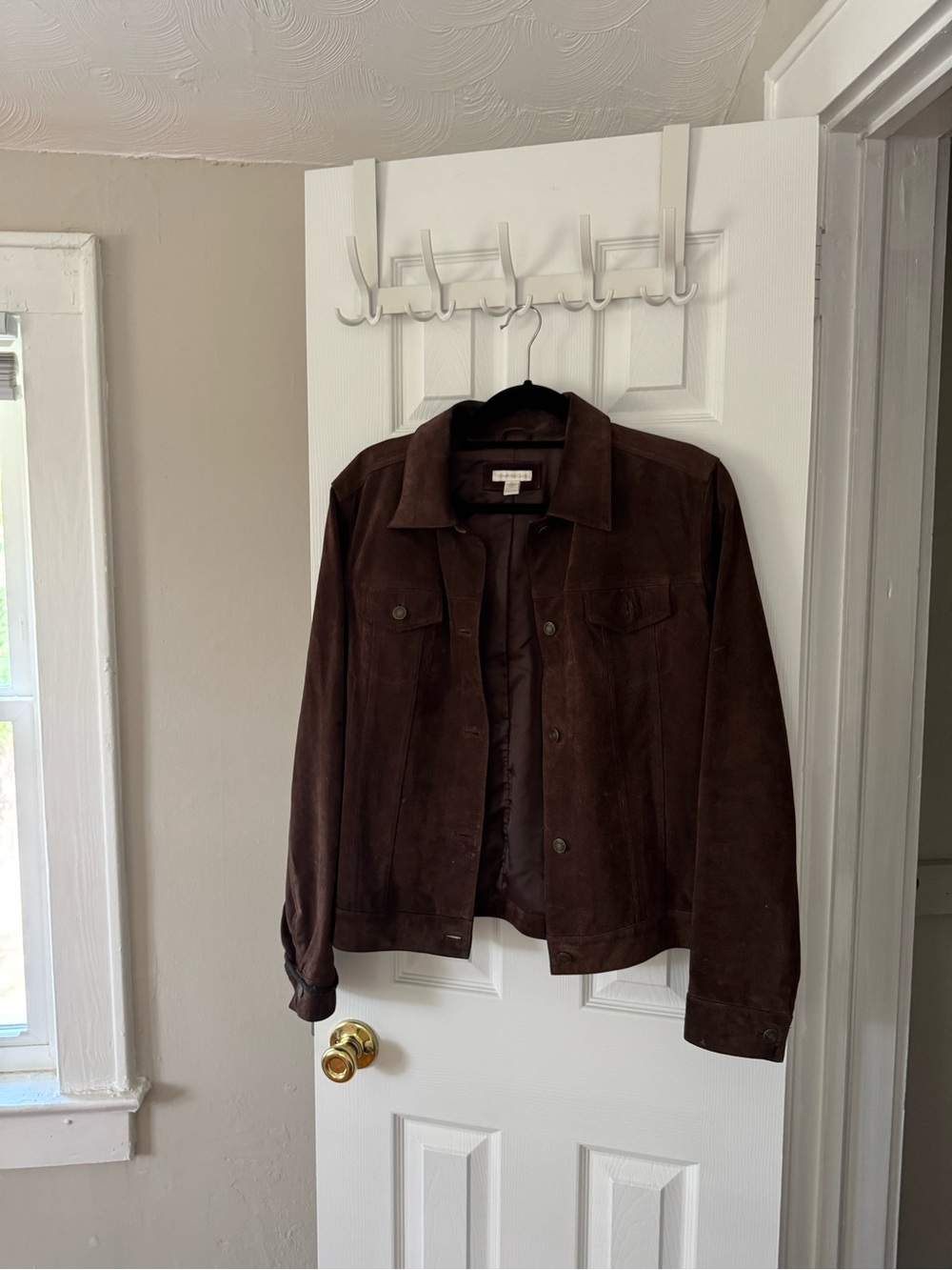 Charter Club Dark Brown Suede Shirt Jacket